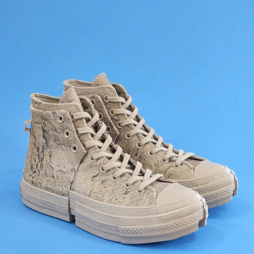 Converse x Feng Chen Wang Chuck 70 Hi 2-in-1 Concrete Gray Sneakers 171838C NWT - Picture 1 of 6